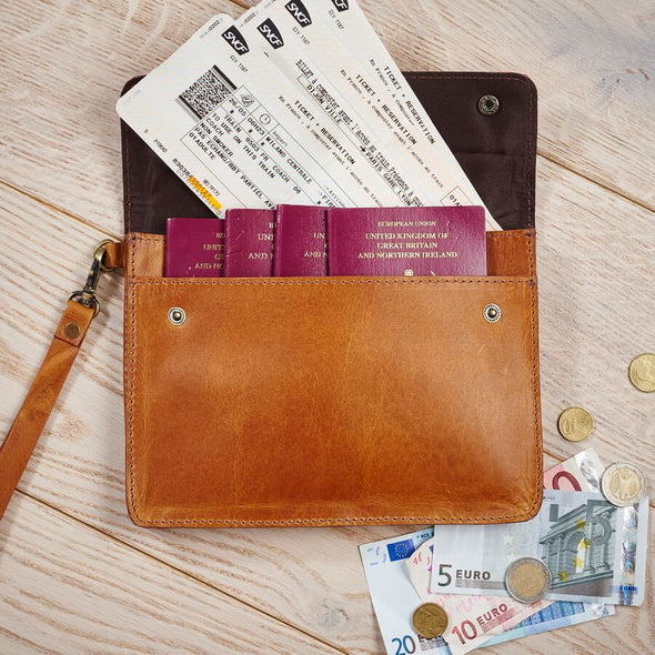 Leather Family Travel Wallet
