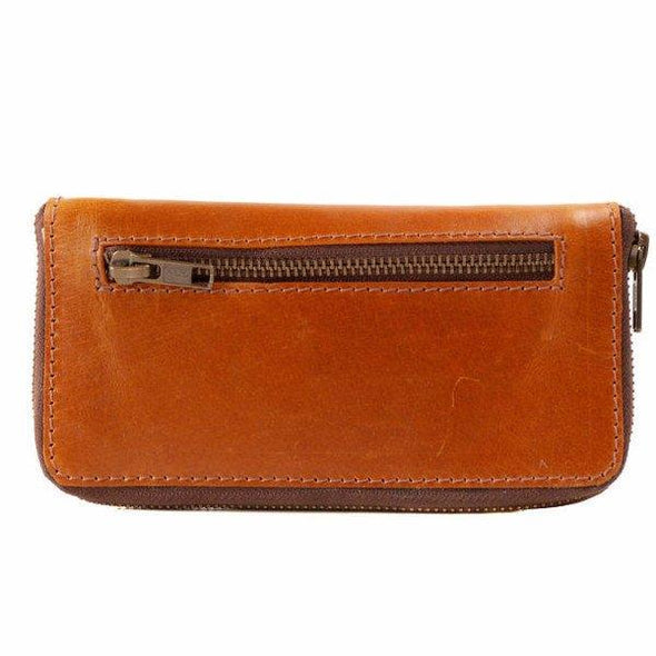 Leather Zip-up Wallet