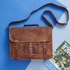 Men's Classic Leather Satchel (magazine not included)