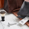 Set of leather washbags for men