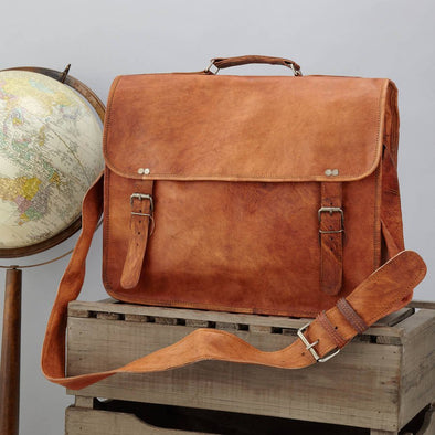 Leather Laptop Bag With Handle