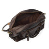 Brown leather travel bag