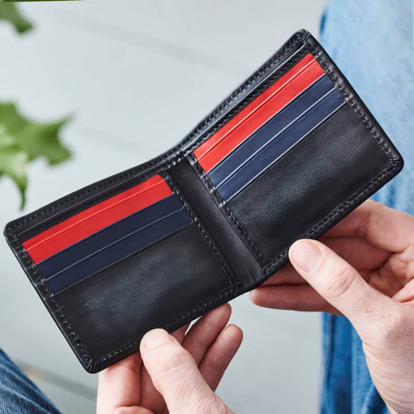 3 Colour Leather Card Wallet with RFID