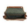 Grande Leather Messenger Bag Tan Brown Inside