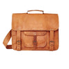 Men's Special Leather Laptop Bag embossing position front flap