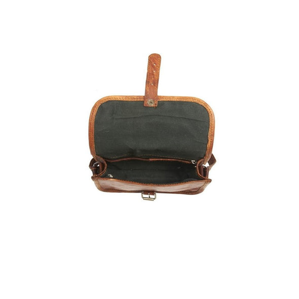 Mini Mini Leather Bag Tan Brown