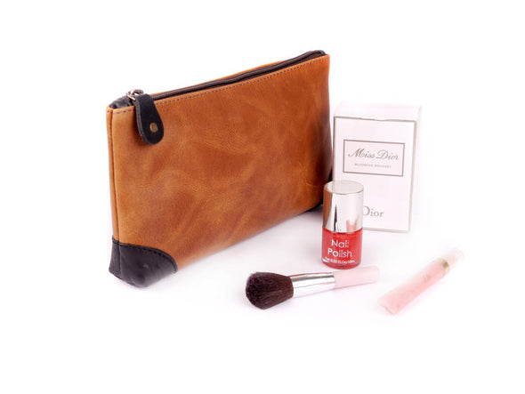 Leather Make-Up Bag
