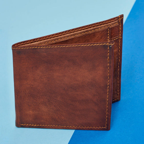 Simple Leather Wallet with Coin Section