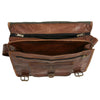 Mens Special Leather Laptop Bag Extra Large Tan Brown