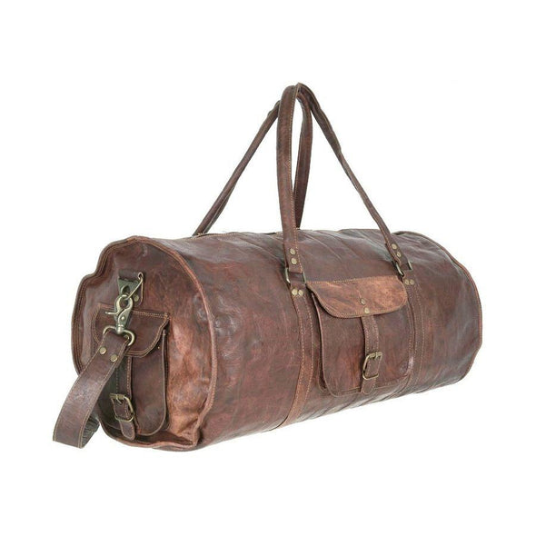 Leather Duffel Bag 22" (dark colour from use)