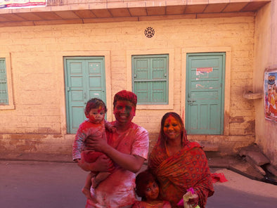 Holi Festival near our leather workshop