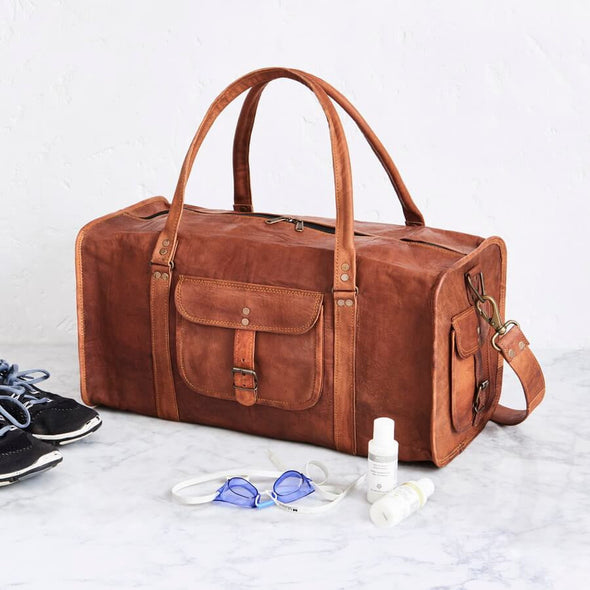 Leather Duffel Bag Four Sizes
