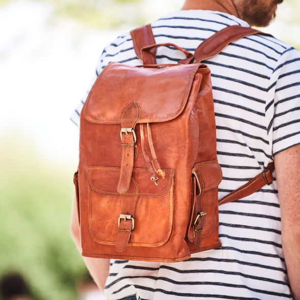 Medium Leather Backpack