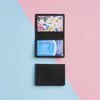 Travel Card Holder Black open