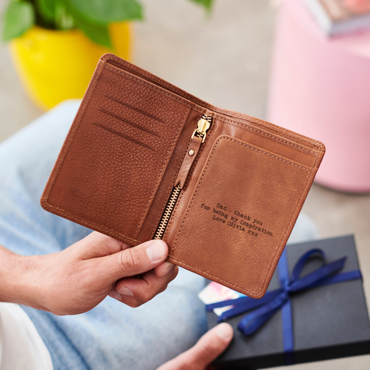 Luxury Leather Passport Travel Holder With Zip