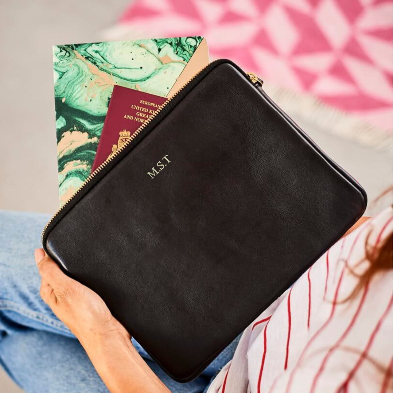 Leather Travel wallet / iPad case