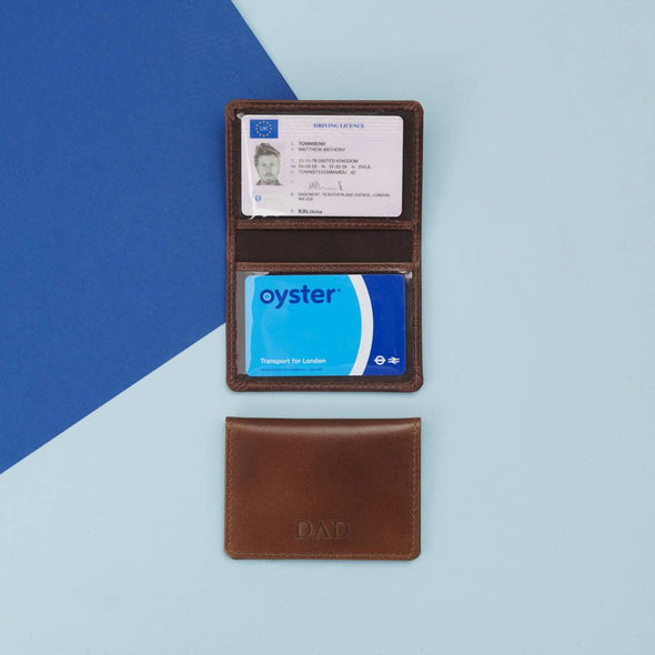 Travel Card Holder Dark Tan