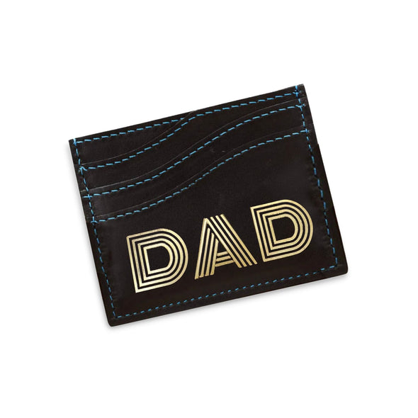 DAD Leather Card Holder With Contrast Stitch