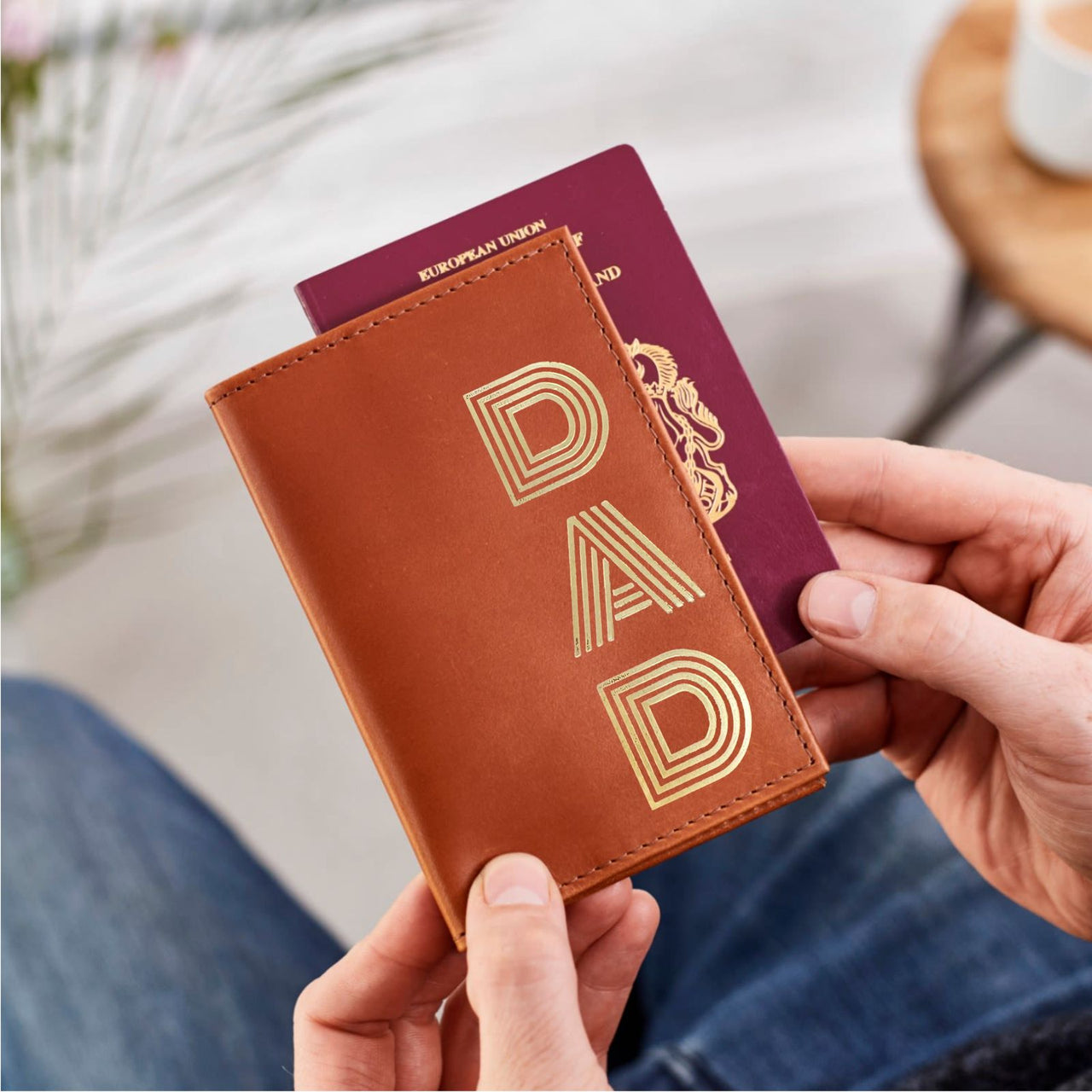 Dad Leather Passport Cover