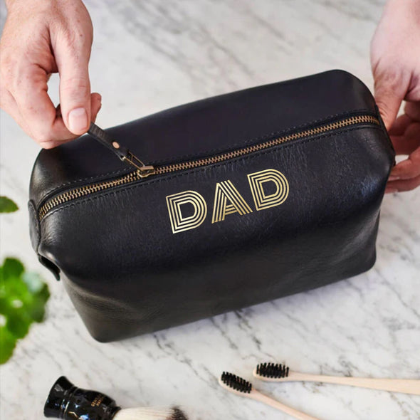DAD Leather Wash Bag