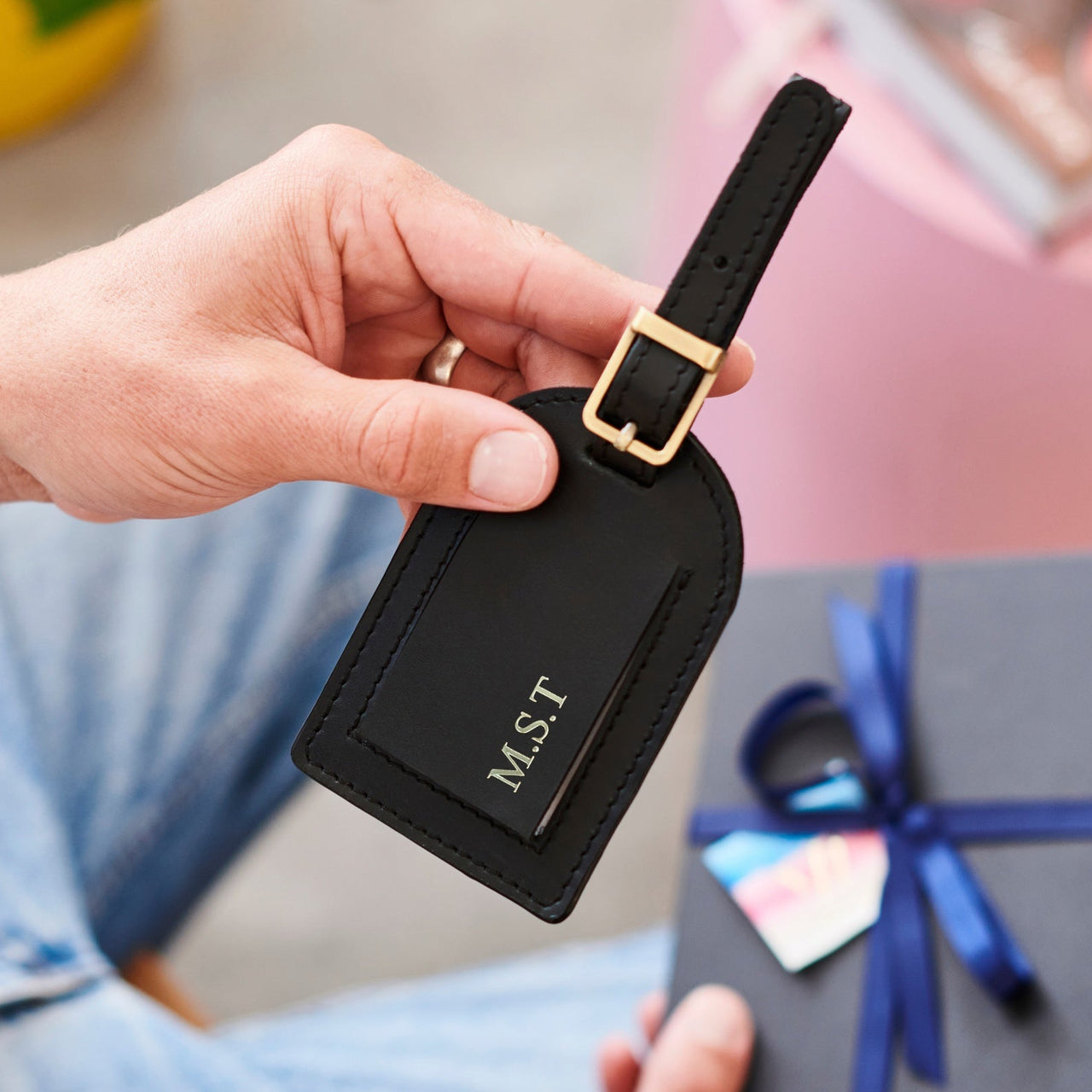 Personalised Leather Luggage Tag