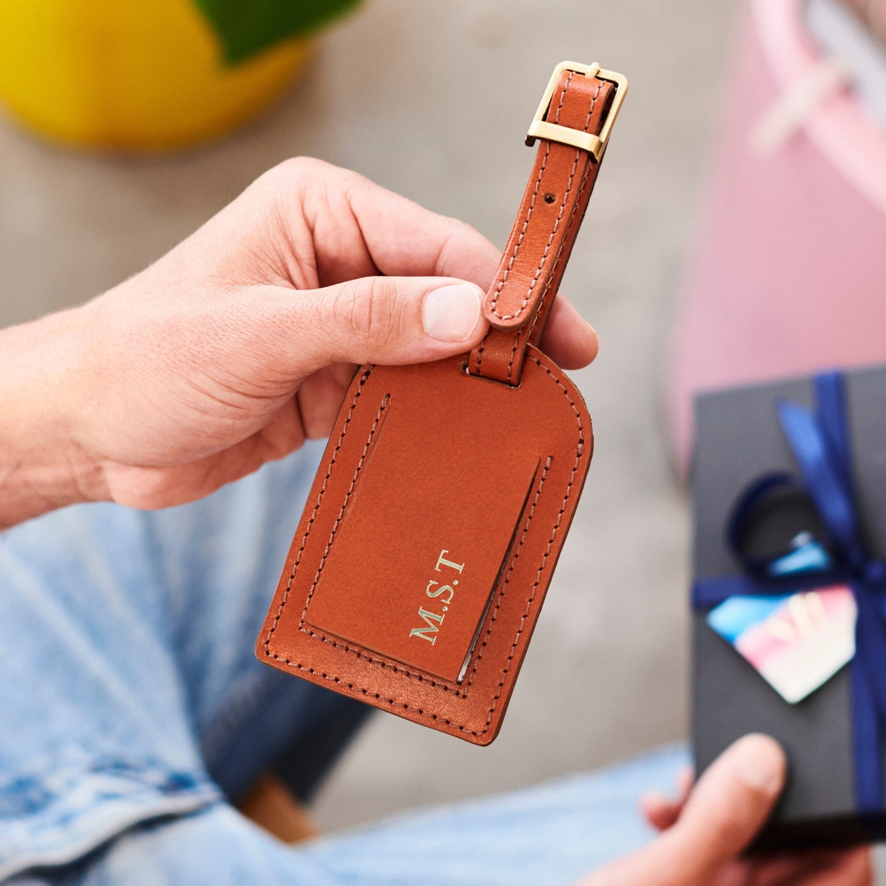 Personalised Leather Luggage Tag