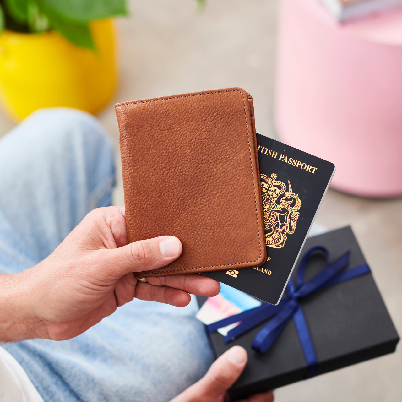 Personalised Leather Passport Cover