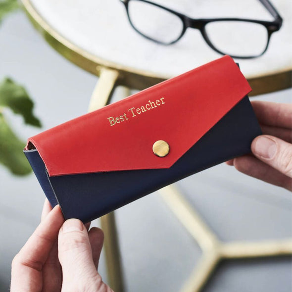 Personalised Leather Glasses Case