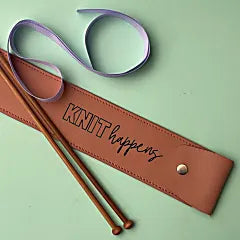 Leather Knitting Needle Holder - Knit Happens