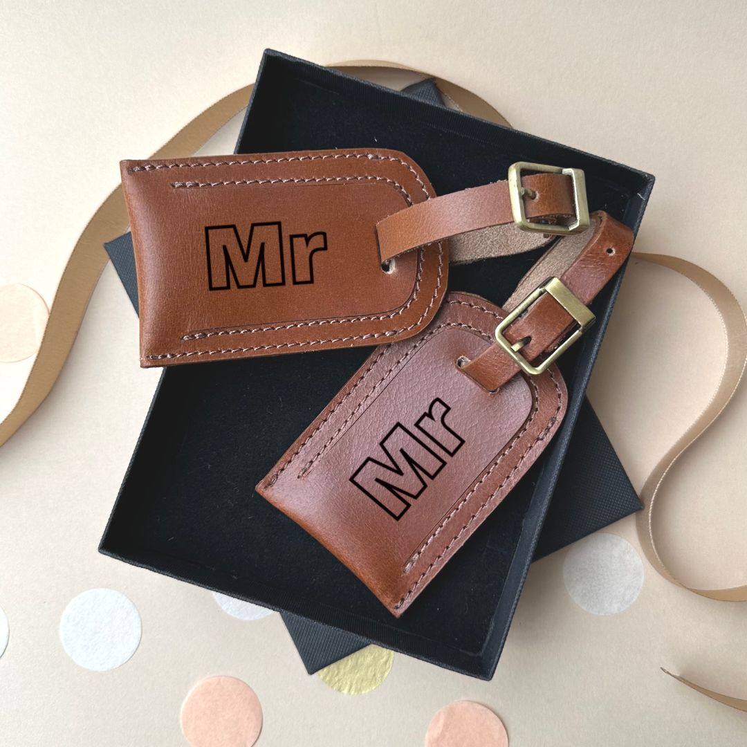 Mr And Mr Engraved Luggage Tags