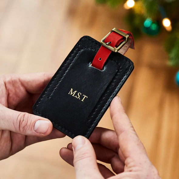 Personalised Luxury Leather Luggage Tag