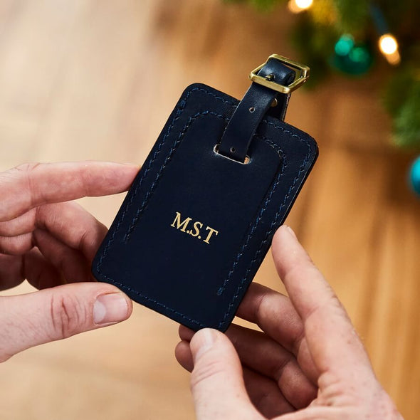 Personalised Luxury Leather Luggage Tag