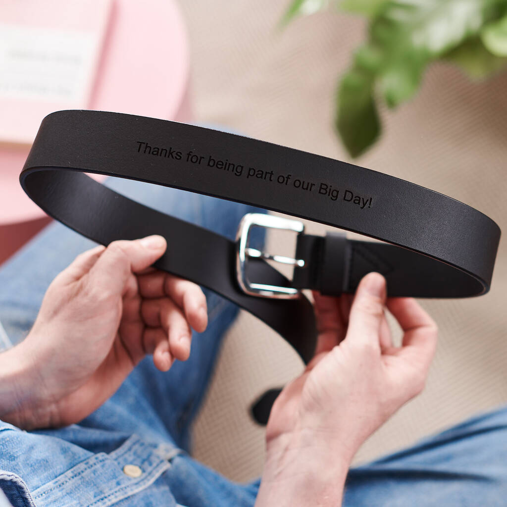 Secret Message Men's Leather Belt