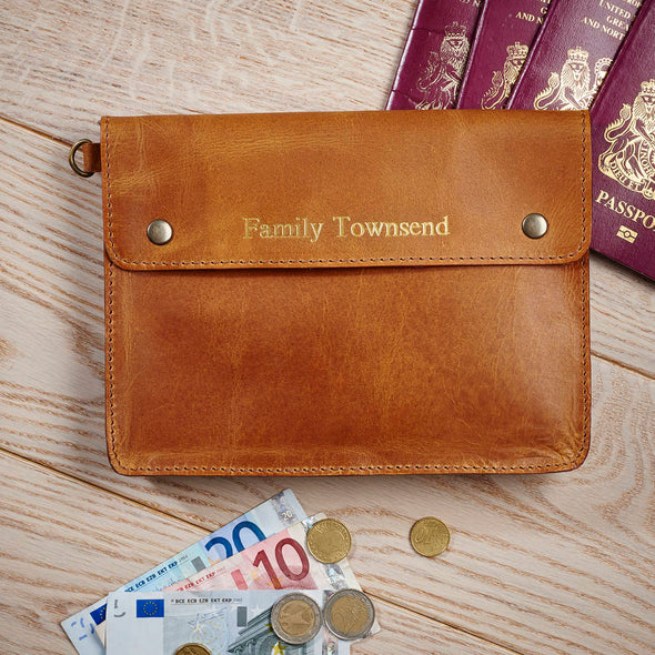 Leather Family Travel Wallet