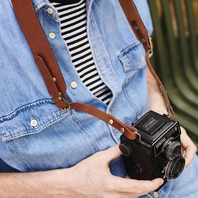 Personalised Buffalo Leather DSLR Camera Strap