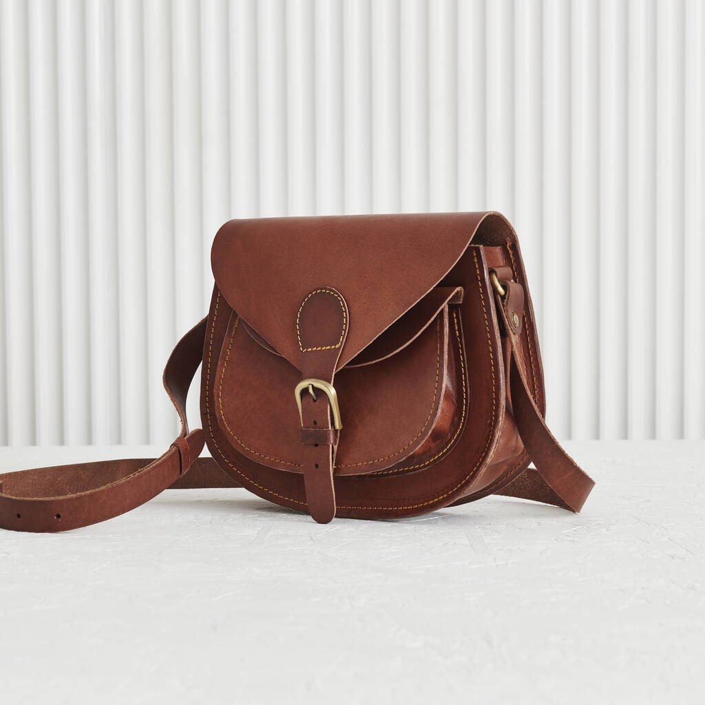 Personalised Vintage Leather Saddle Bag -Lifetime Guarantee