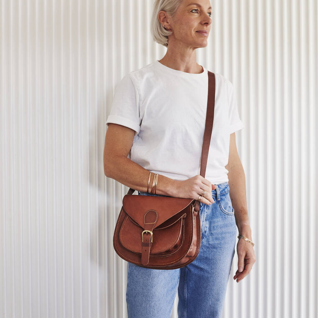 Personalised Vintage Leather Saddle Bag -Lifetime Guarantee