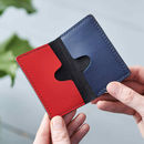Personalised Leather Colour Block Card Holder