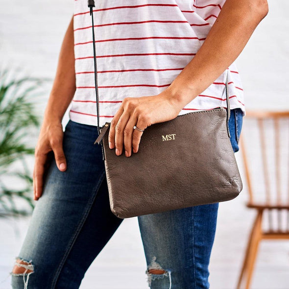 Personalised Women's Small Leather Handbag