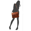 Grande Leather Laptop Bag With Handle on Model
