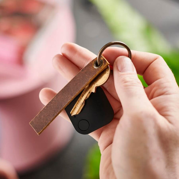 Bluetooth Tracker with Leather Key Ring