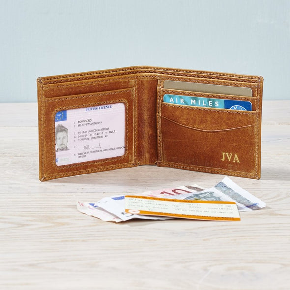 Light Tan Leather ID Wallet