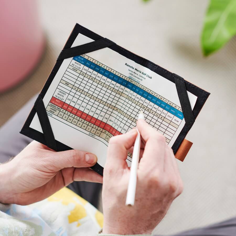 Dad Leather Golf Score Card Holder