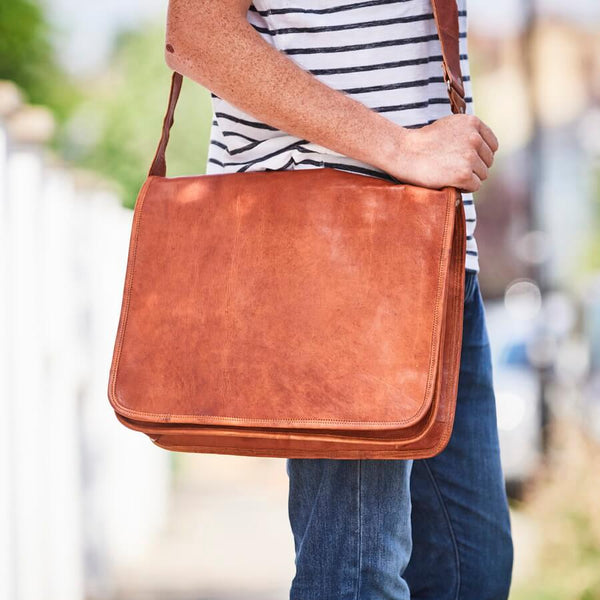 Vintage-Inspired Leather Messenger Bags and Laptop Bags – Vida