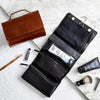 mens leather wash bag with personalisation