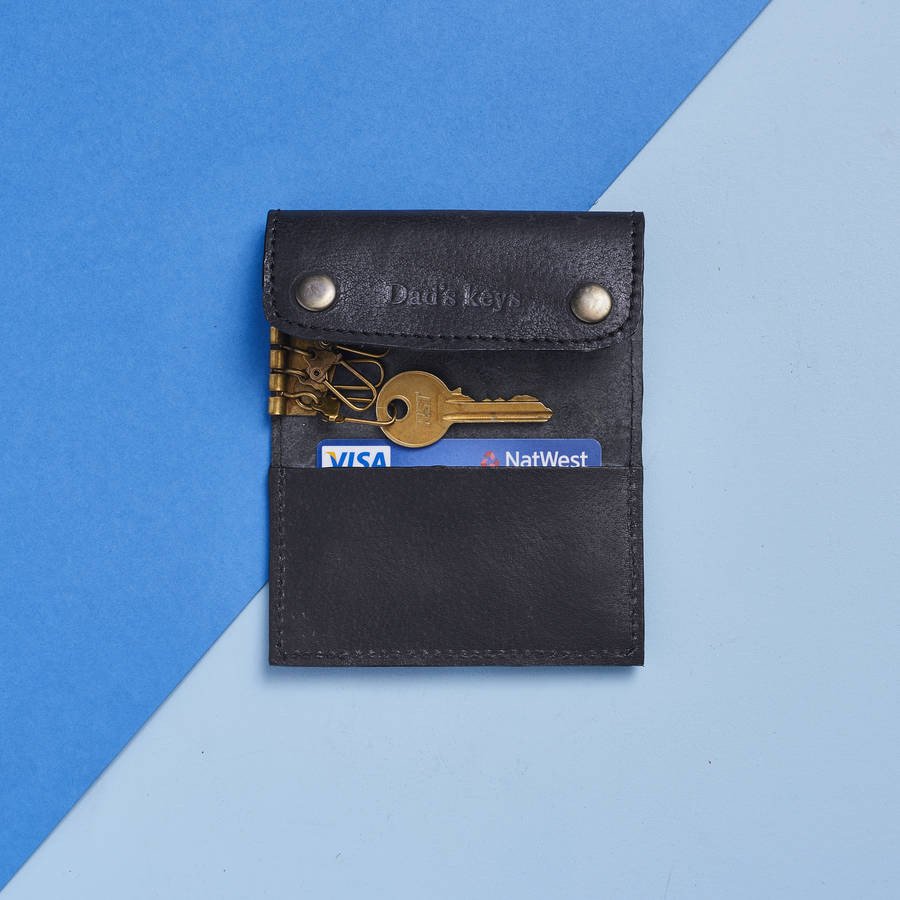 Black Leather Key Holder