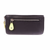 Leather Purse in black and yellow