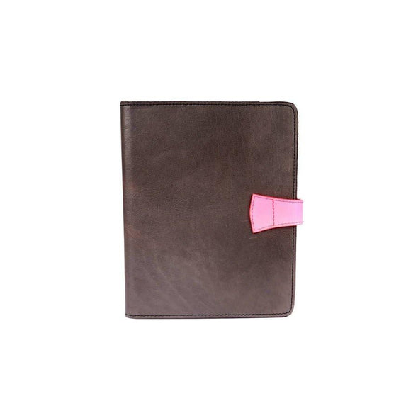 Leather iPad Cover With Stand Neon Pink