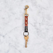 Leather clip keyring