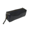 Black leather personalised pencil case